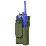 Porte-radio Condor Patrol Gen II ouvert côtés élastiques retenue par cordon