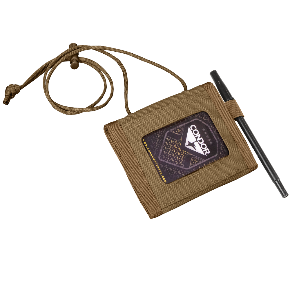 Portefeuille Condor Vault trois volets six porte-cartes et tour de cou amovible