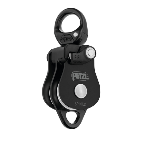 Poulie double Petzl Spin L2 à émerillon, rendement 95 %, cordes de 7 à 13 mm