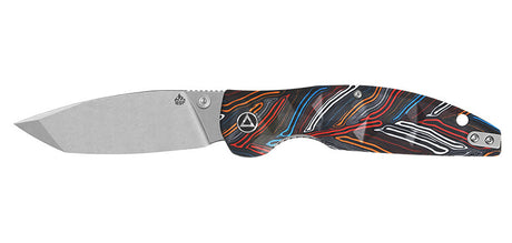 Couteau pliant QSP Turtle Punk acier 14C28N lame 88 mm lame tanto