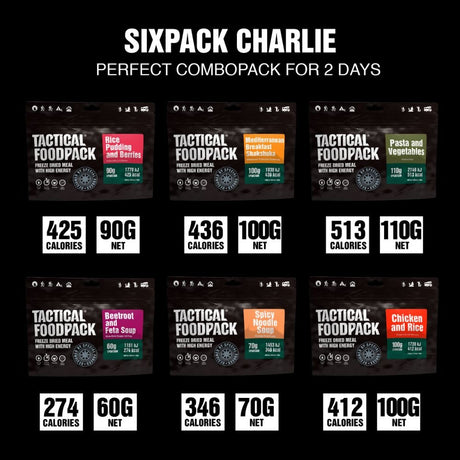 Ration lyophilisée Tactical Foodpack Six Pack Charlie