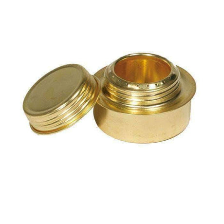 Réchaud à alcool Mil-Tec en laiton boîte ronde 8 × 5 cm pour cuisson bivouac