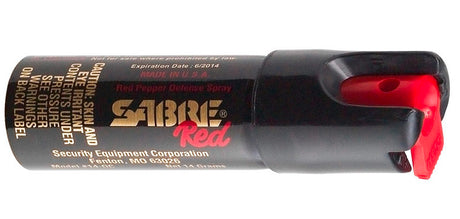 Aérosol lacrymogène Sabre Red 16,2 ml jet filaire avec colorant de marquage UV