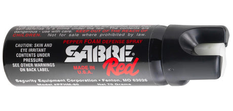 Aérosol lacrymogène en gel Sabre Red pour le domicile 73,9 ml avec support mural