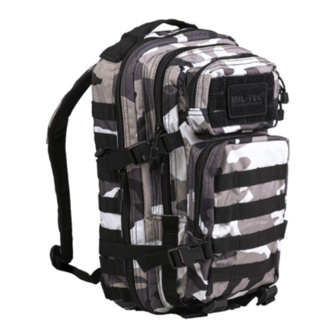 Sac à dos d'assaut Mil-Tec US 20 litres polyester enduit PVC avec système MOLLE classique cousu