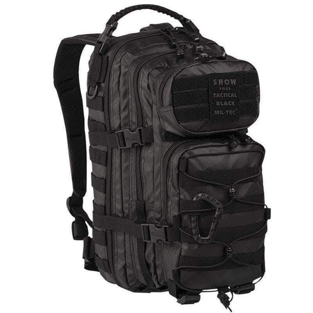 Sac à dos d'assaut Mil-Tec US 20 litres polyester enduit polyuréthane étanche avec poignée paracord et mousqueton ABS