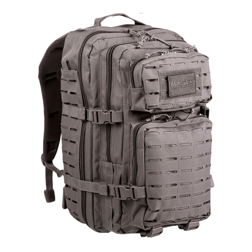 Sac à dos d'assaut Mil-Tec US Large 36 litres polyester PVC avec système Laser Cut frontal et compartiment hydratation