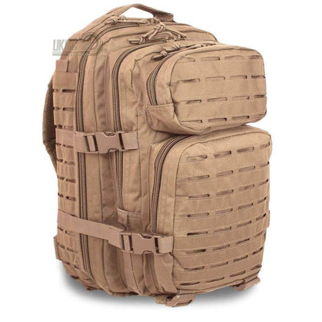 Sac à dos d'assaut Mil-Tec US Large 36 litres polyester PVC avec système Laser Cut frontal et compartiment hydratation