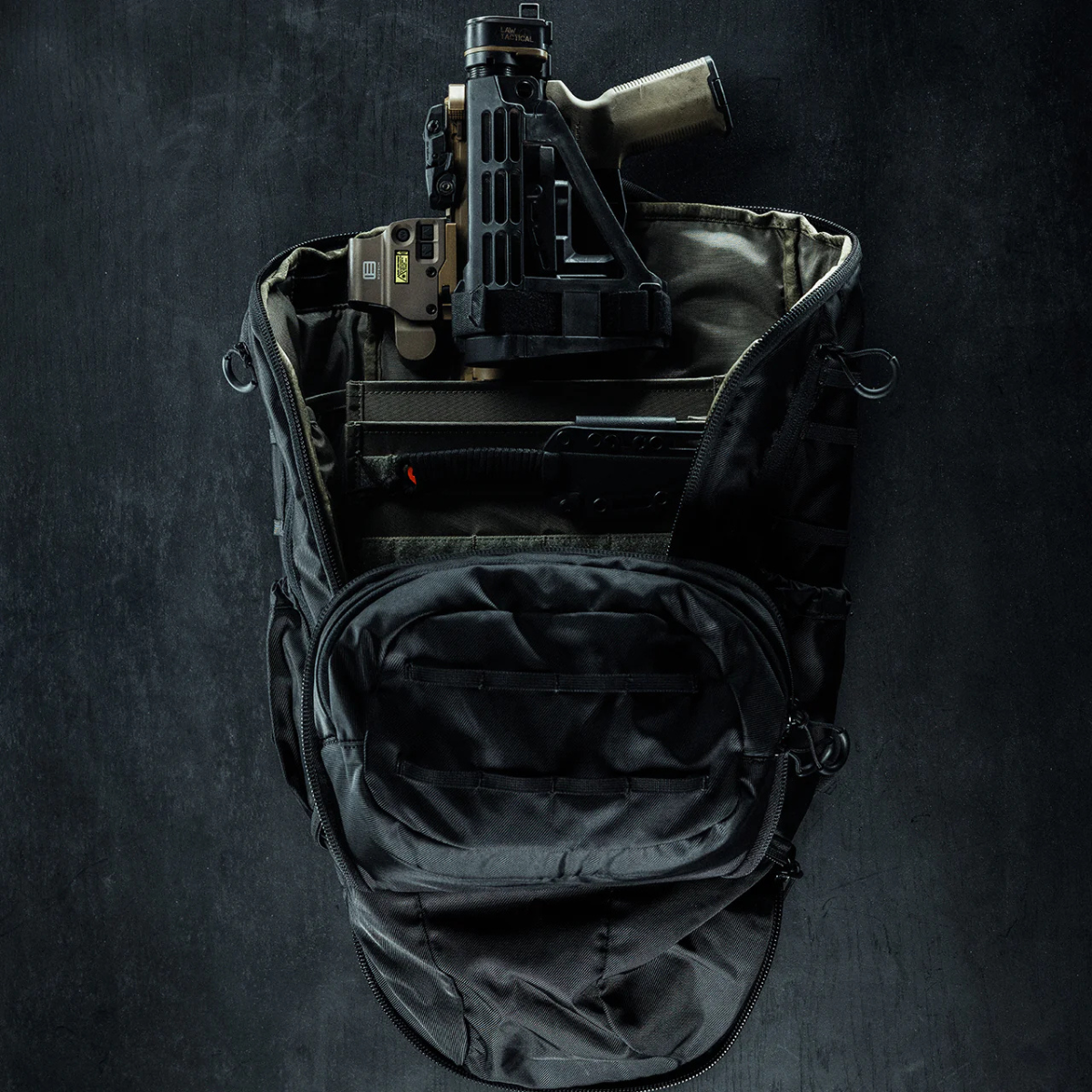 Sac à dos tactique EDC Eberlestock Little Trick 27/31 L à fourreau et compartiment dissimulé