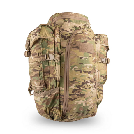 Sac à dos tactique Eberlestock Halftrack 43 L compatible radio PRC-117 avec housse de pluie