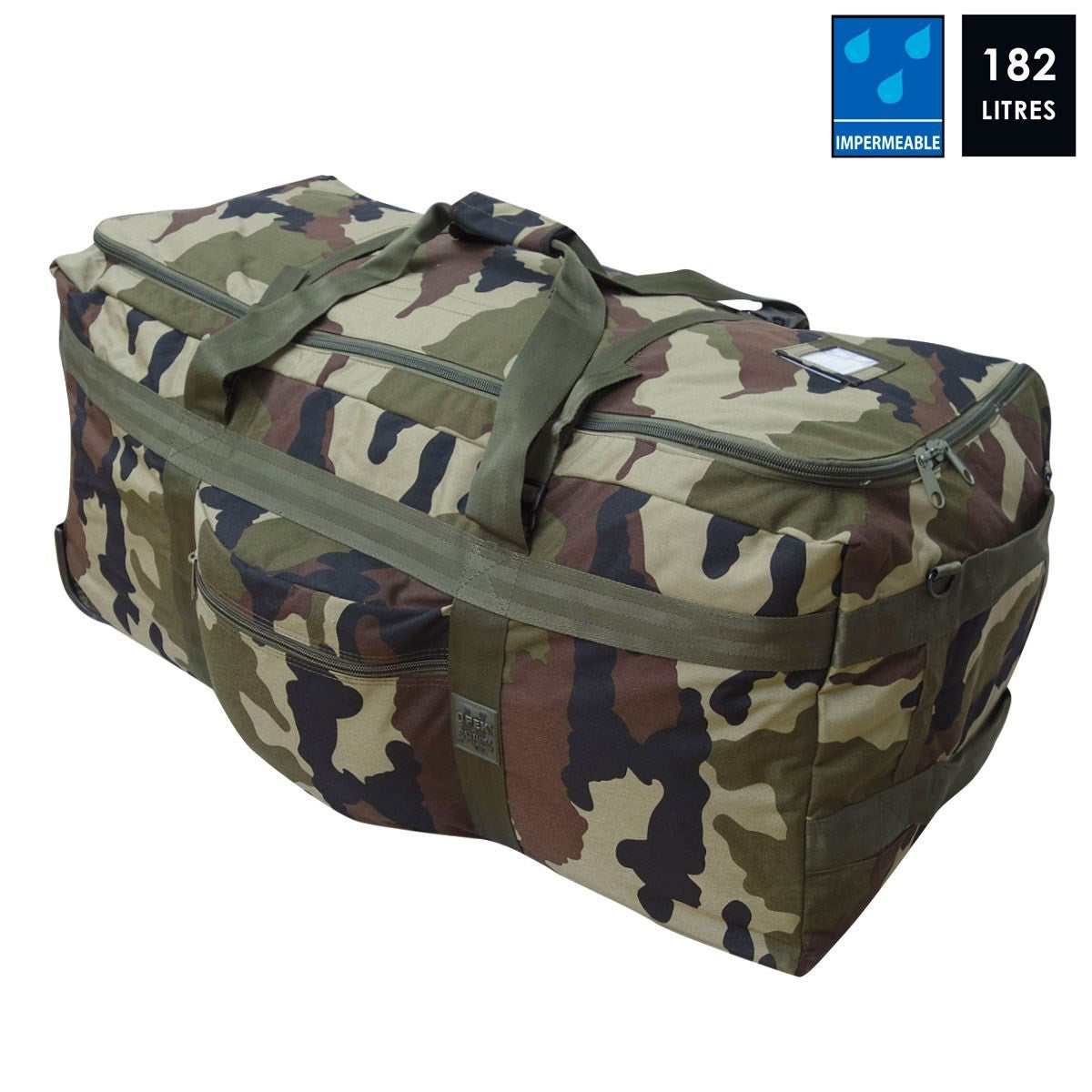 Sac cargo Opex 182 litres en polyester 900D déperlant à roulettes et bretelles rembourrées