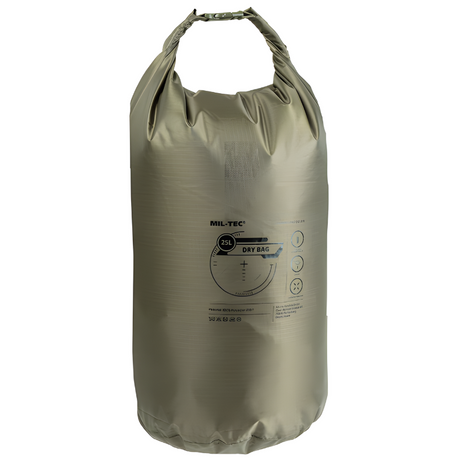 Sac étanche Mil-Tec Dry Bag 25 litres polyester 210T enduit PU colonne d'eau 5 000 mm