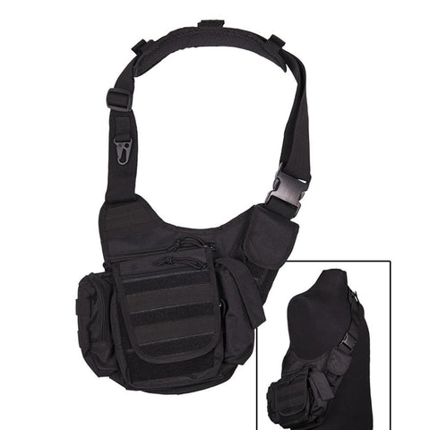 Sacoche bandoulière Mil-Tec Sling Bag multifonction en polyester PVC avec rembourrage EVA et fixations MOLLE