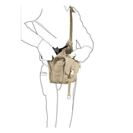 Sacoche multi-poches Vega Holster 2B31 en nylon, bandoulière ou port ceinture, dos aéré filet