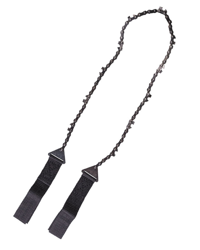 Scie à chaîne de survie Mil-Tec 65 cm en acier avec sangles nylon 110 g