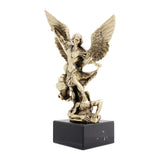 Statue Saint Michel Ares modèle GM en résine injectée avec socle en marbre
