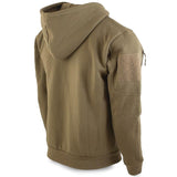 Sweat à capuche Mil-Tec Tactical en coton-polyester avec poches bras et fermeture éclair frontale