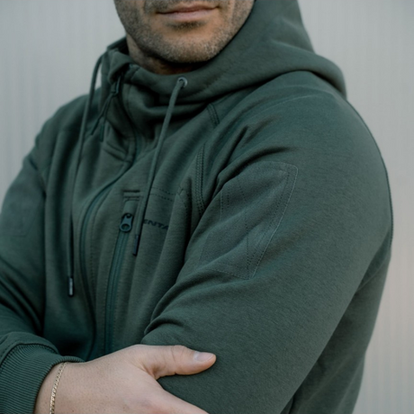Sweat à capuche Pentagon Leonidas 2.0 en coton-polyester à emplacements auto-agrippants et poche poitrine