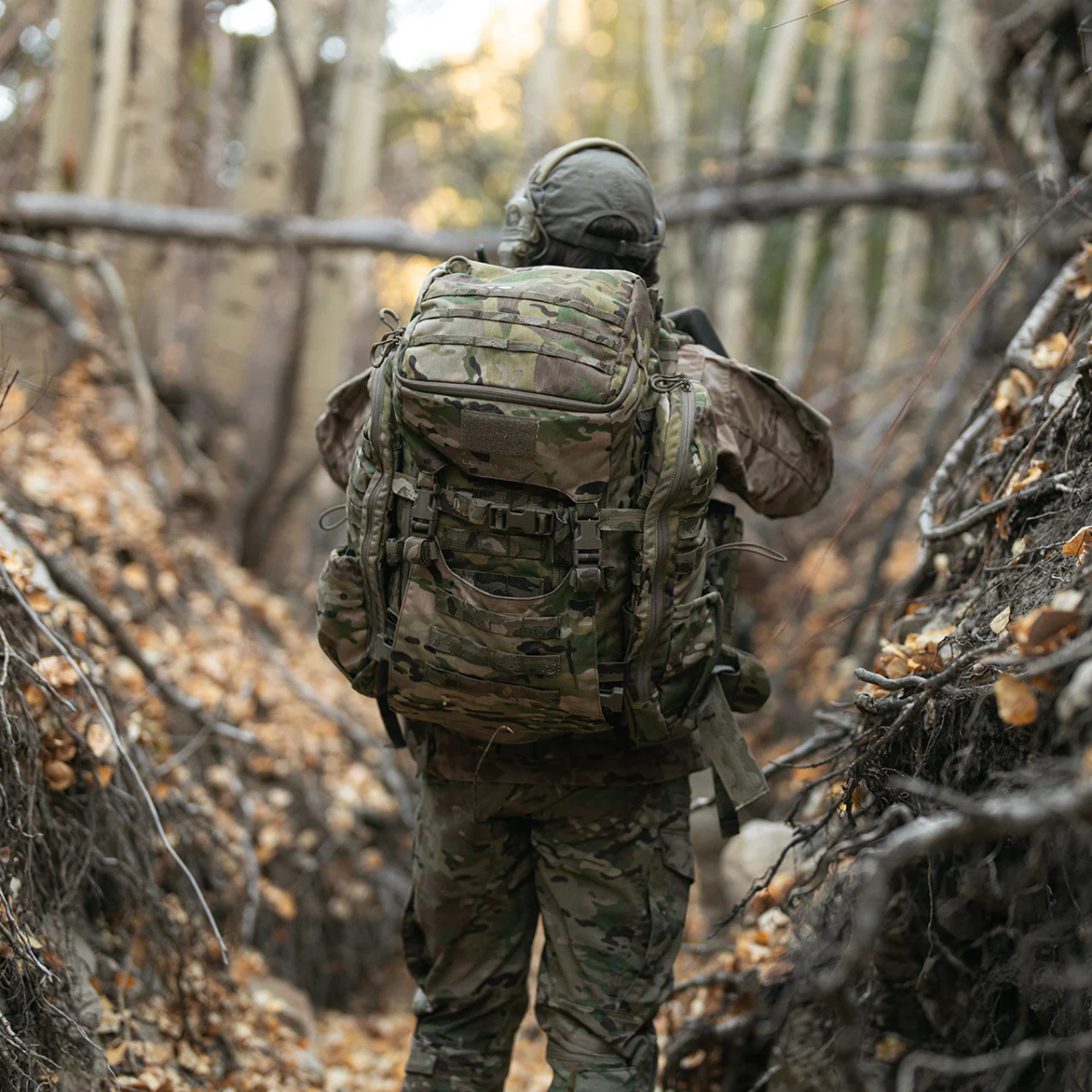 Système modulaire tactique Eberlestock Mission EMOD Full Kit cadre, sac d'assaut, rabat supérieur, pochettes latérales et panneau