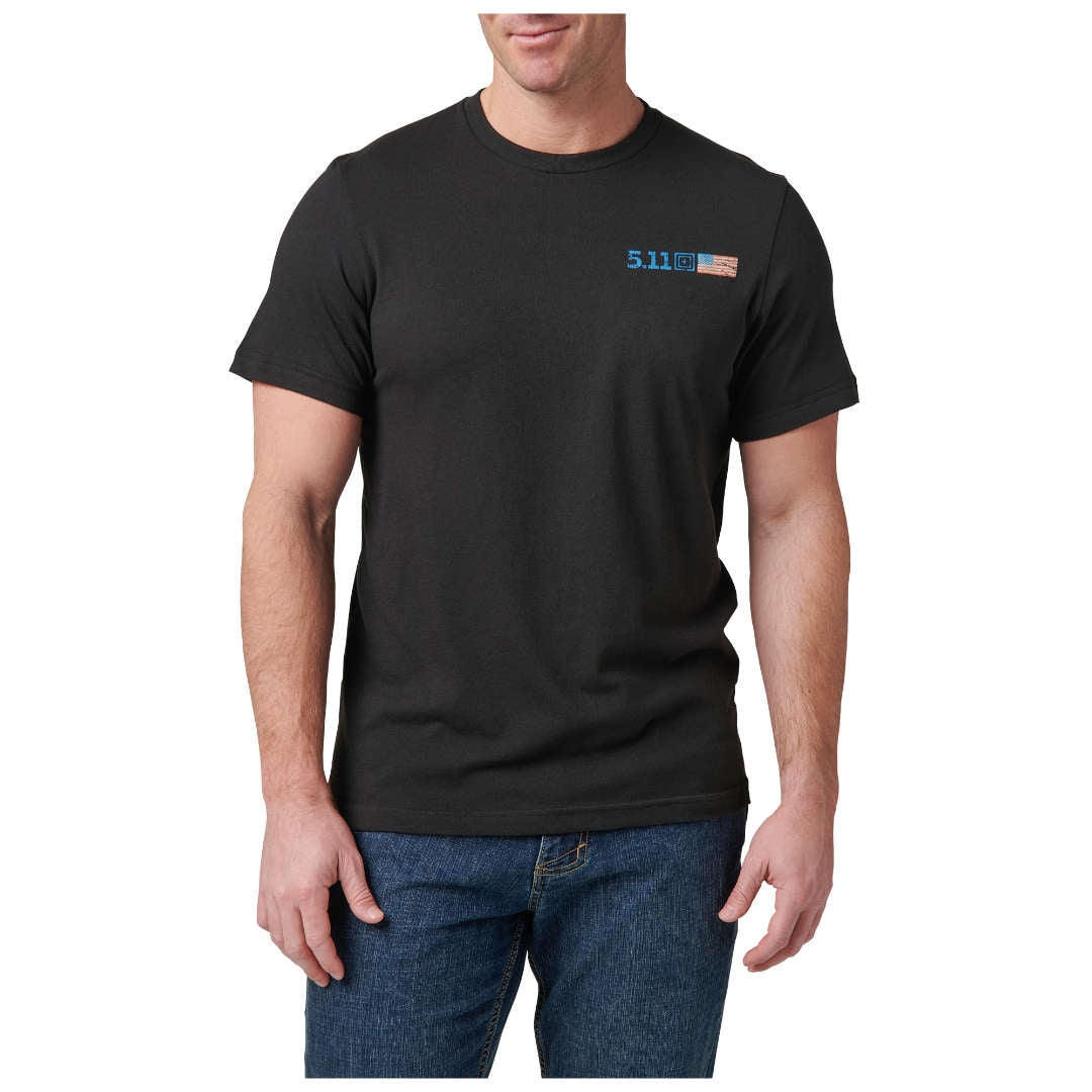 T-shirt American Flag 5.11 Tactical jersey coton polyester encres résistantes au temps
