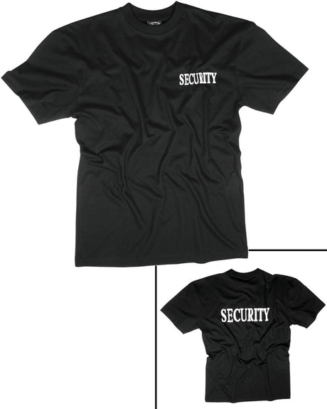 T-shirt imprimé SECURITY Mil-Tec en jersey de coton 140 à 145 g/m² marquage recto verso