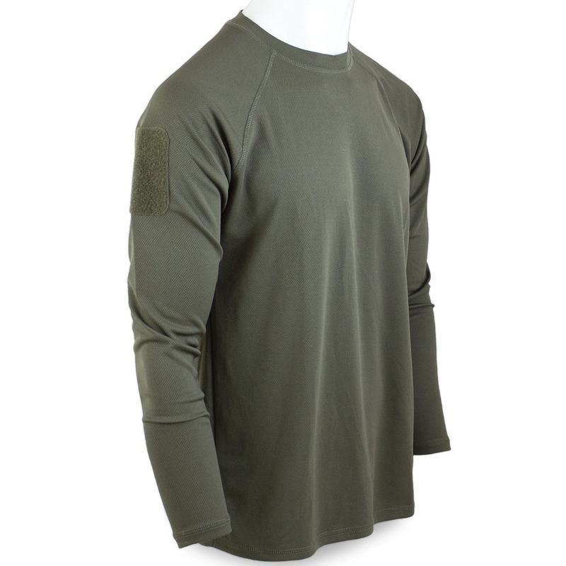 T-shirt manches longues Mil-Tec Tactical Quickdry polyester respirant avec boucles pouces