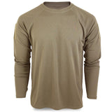 T-shirt manches longues Mil-Tec Tactical Quickdry polyester respirant avec boucles pouces