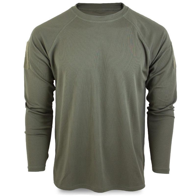 T-shirt manches longues Mil-Tec Tactical Quickdry polyester respirant avec boucles pouces