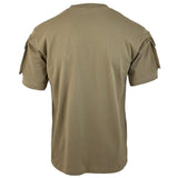 T-shirt tactique Mil-Tec en 100 % coton avec poches auto-agrippantes sur les deux manches pour patches