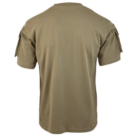 T-shirt tactique Mil-Tec en 100 % coton avec poches auto-agrippantes sur les deux manches pour patches