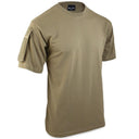 T-shirt tactique Mil-Tec en 100 % coton avec poches auto-agrippantes sur les deux manches pour patches