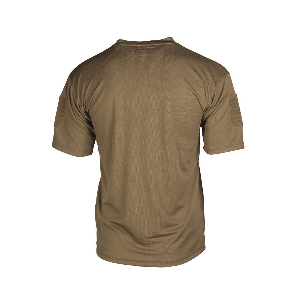 T-shirt thermorégulateur Mil-Tec Tactical Quick Dry polyester respirant avec bandes patches