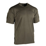 T-shirt thermorégulateur Mil-Tec Tactical Quick Dry polyester respirant avec bandes patches