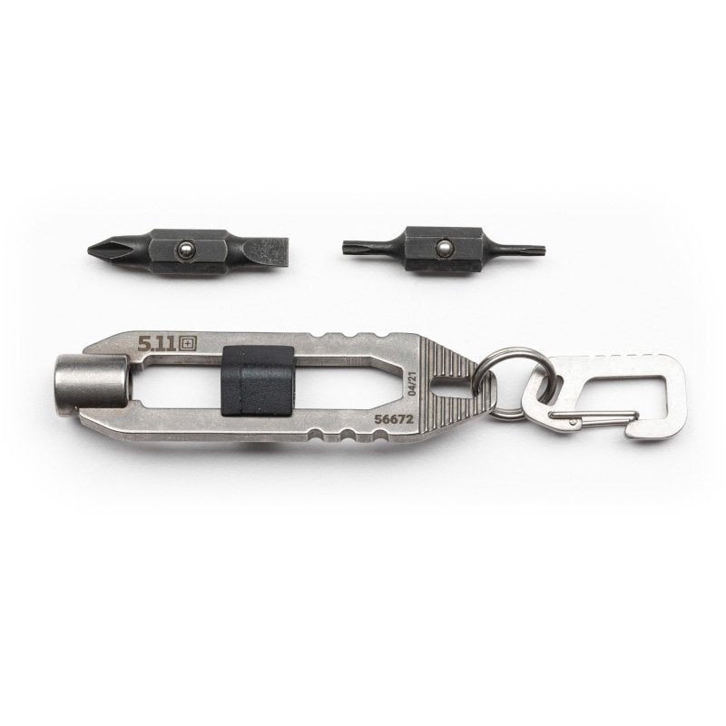Tournevis multi-embouts EDT Hex 5.11 Tactical porte-clés acier inoxydable étui amovible
