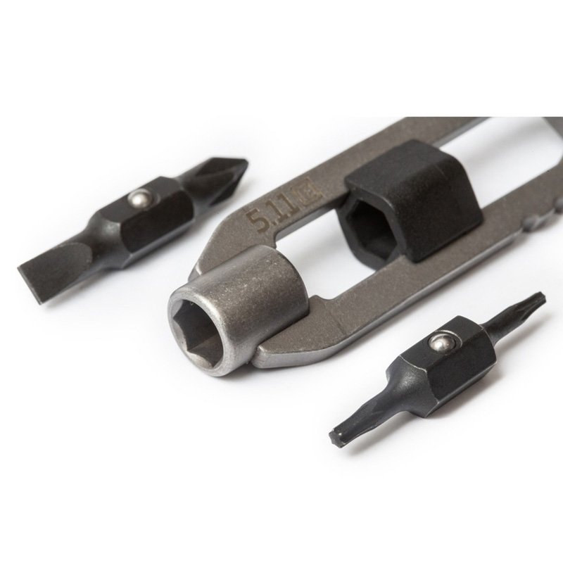 Tournevis multi-embouts EDT Hex 5.11 Tactical porte-clés acier inoxydable étui amovible