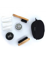 Trousse de cirage chaussures cuir 2 cirages de 32 g et 2 brosses en étui Nylon