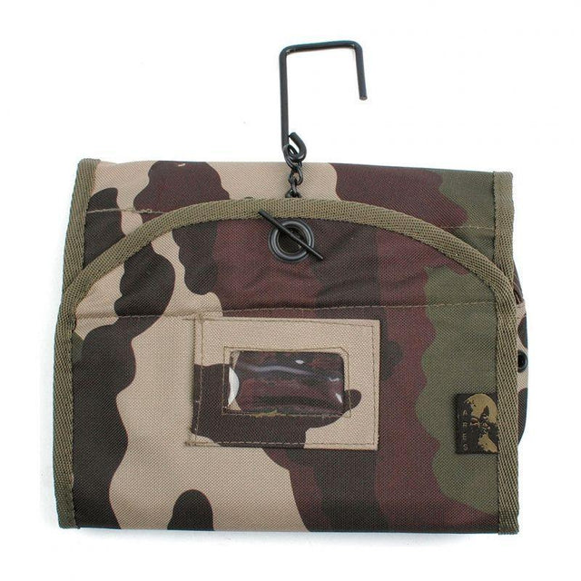 Trousse de toilette Ares TTOPS PM en polyester 600D, imperméable, 11 poches et miroir incassable