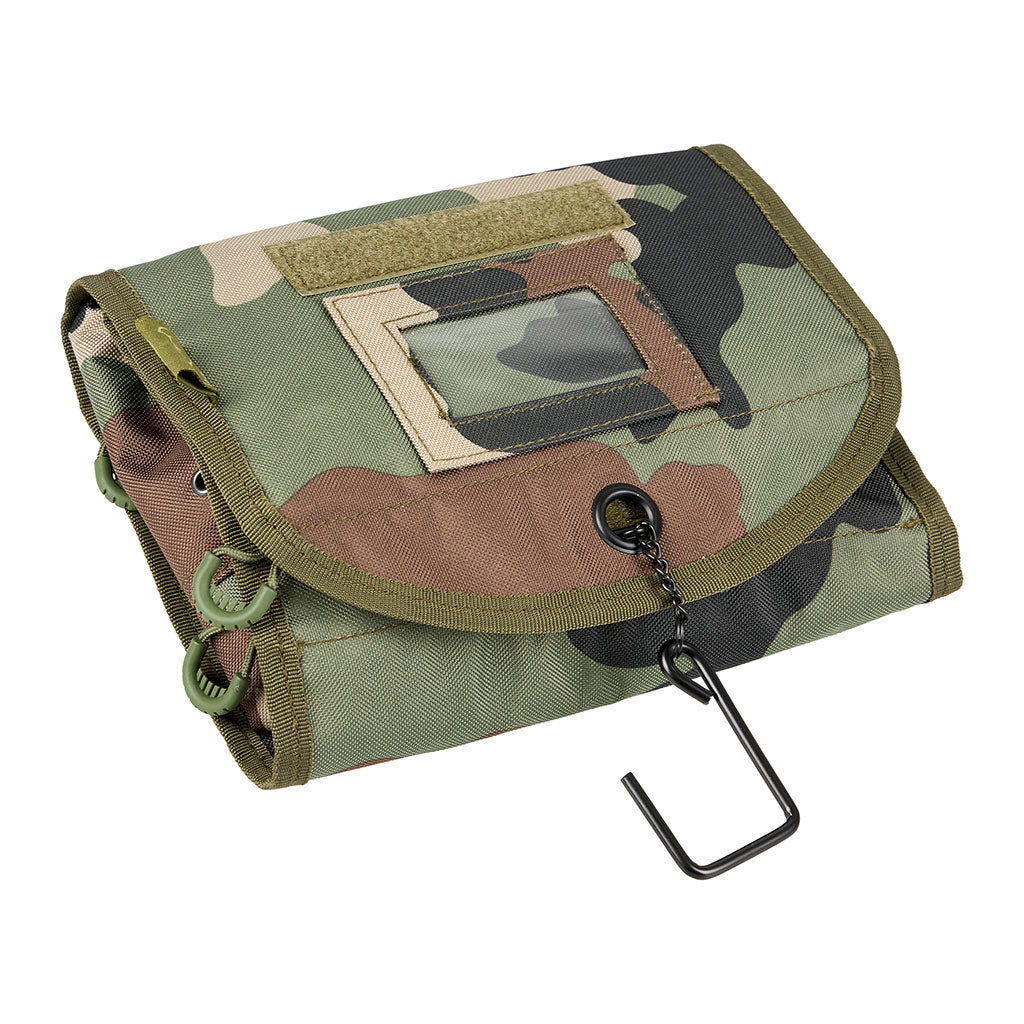 Trousse de toilette Ares TTOPS petit modèle garnie pour déplacement et camp court