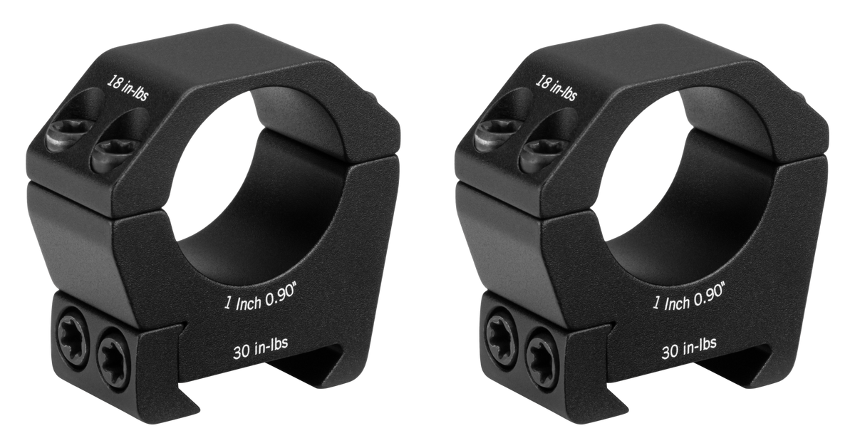Colliers 25,4mm Vortex Sport 80 g pour la reprise d'optique sur rail, sans usinage