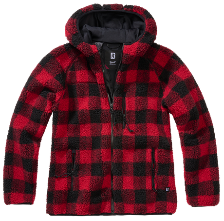 Veste polaire Brandit coupe femme à capuche maille peluche et trois poches à glissière
