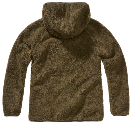 Veste polaire Brandit coupe femme à capuche maille peluche et trois poches à glissière