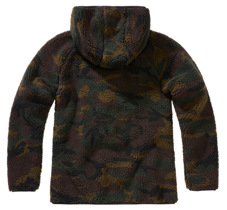 Veste polaire Brandit coupe femme à capuche maille peluche et trois poches à glissière