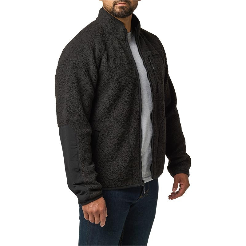 Veste polaire HQ Tech Fleece 5.11 Tactical sherpa pebble empiècements nylon N6