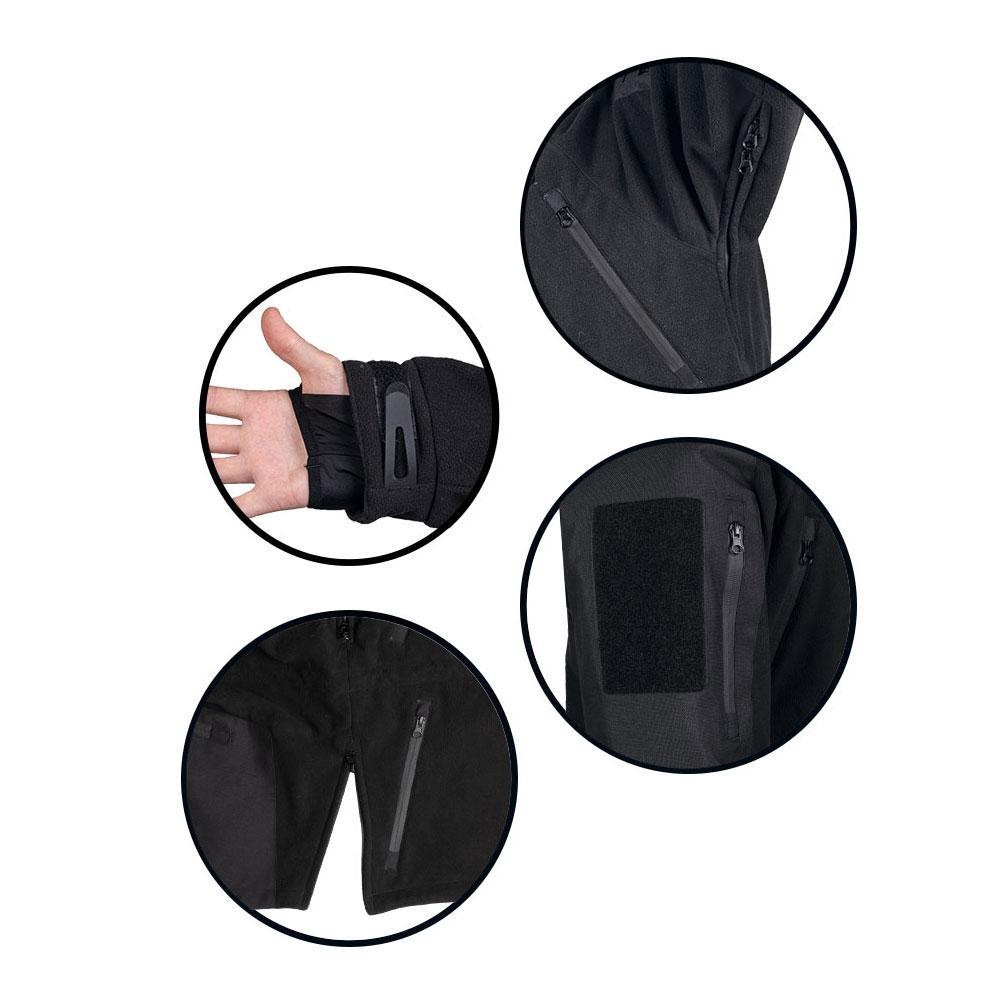 Veste polaire Mil-Tec Jacket Plus bonded fleece 3 couches avec membrane TPU colonne 8 000 mm et boucles pouces