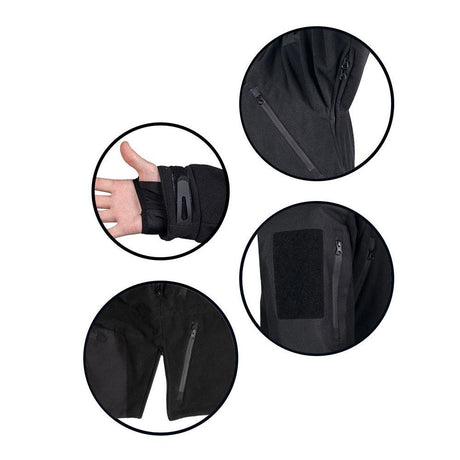 Veste polaire Mil-Tec Jacket Plus bonded fleece 3 couches avec membrane TPU colonne 8 000 mm et boucles pouces