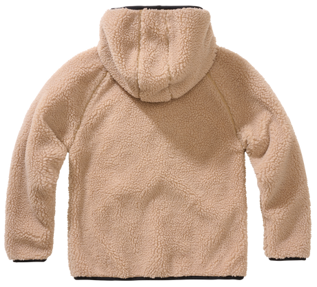 Veste polaire enfant Brandit Teddyfleece à capuche maille peluche et quatre poches