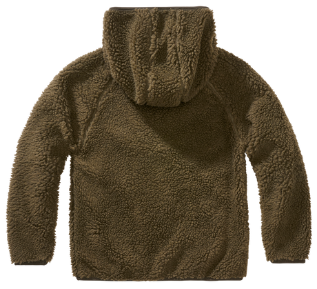 Veste polaire enfant Brandit Teddyfleece à capuche maille peluche et quatre poches