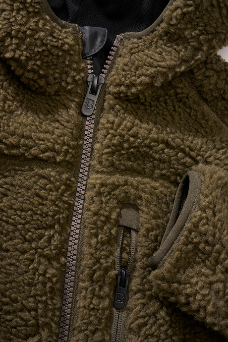 Veste polaire enfant Brandit Teddyfleece à capuche maille peluche et quatre poches