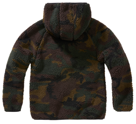 Veste polaire enfant Brandit Teddyfleece à capuche maille peluche et quatre poches