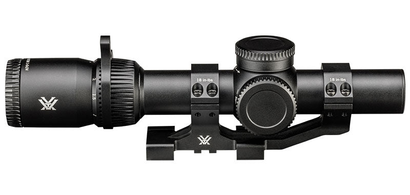 Vortex Pack - Lunette Venom + Montage grossissement 1-6 x 24 mm champ 42 m- 6,67 m à 100 mètres